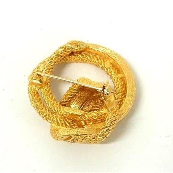 Christian Dior Brooch Gold Metal Rhinestone Super - Picture 2 of 4